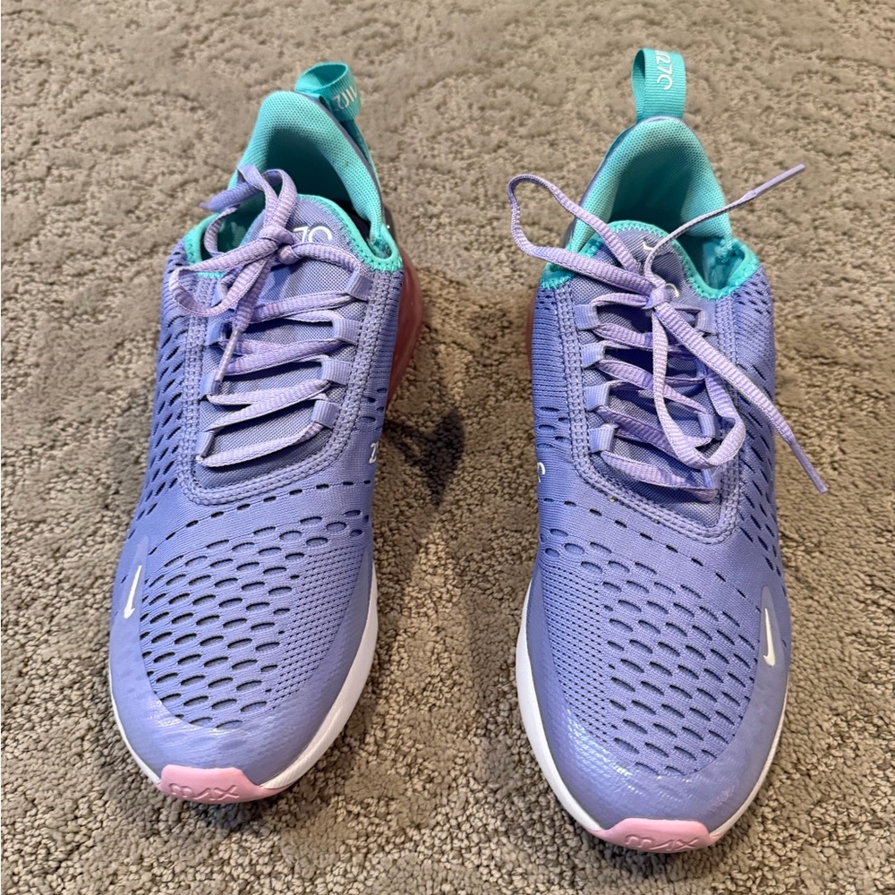 Nike AirMax Kids Lavender and Aqua Sneakers